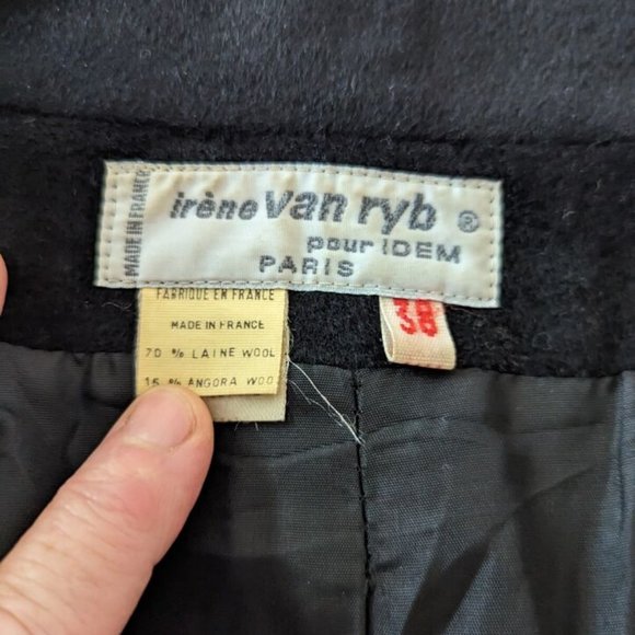 Vintage Irene Van Ryb Womens Cashmere Blend Blazer Jacket Black U.S. Small /38 - Picture 6 of 8